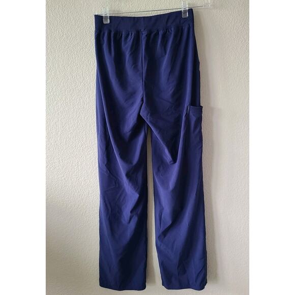 Scrub Star Women's Small 24.5 X 29.5 Scrub Pants Elastic Waist Pockets Blue Logo - Picture 6 of 10